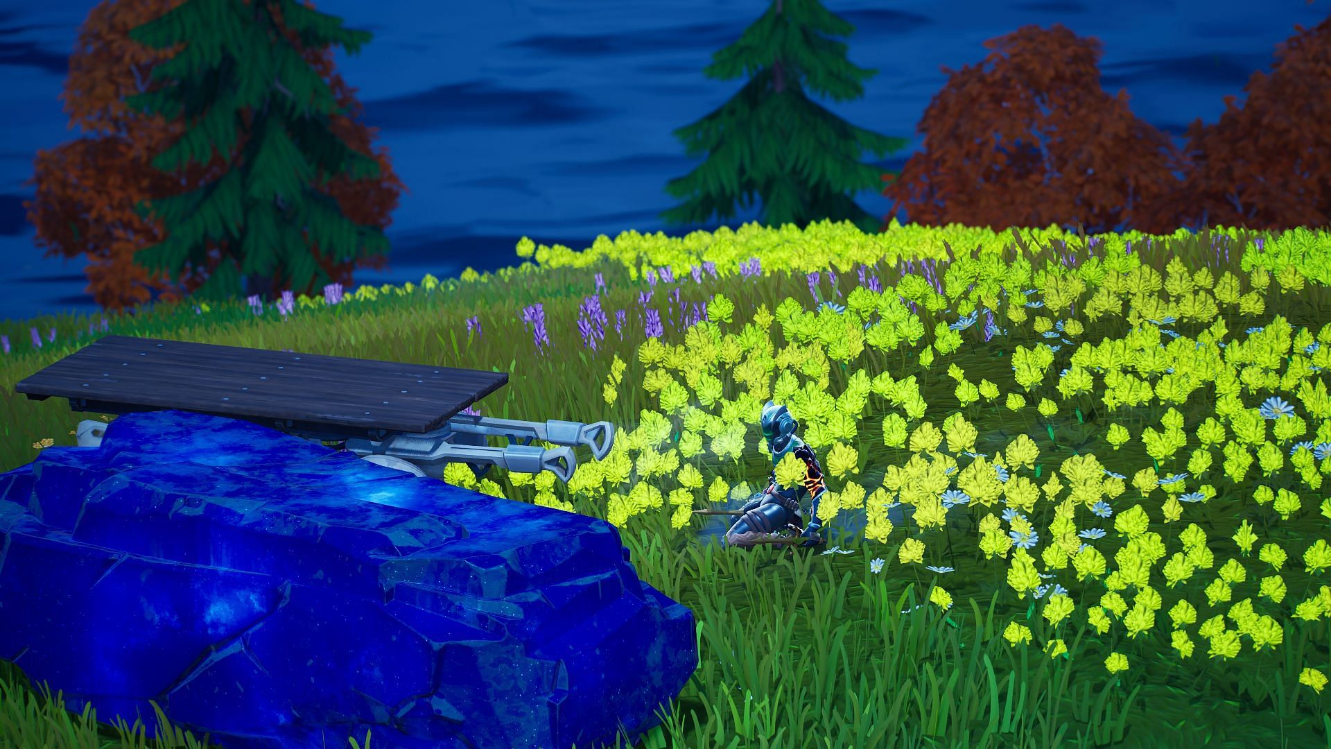 Keep an eye out for large purple rocks (Image via Epic Games/Fortnite)